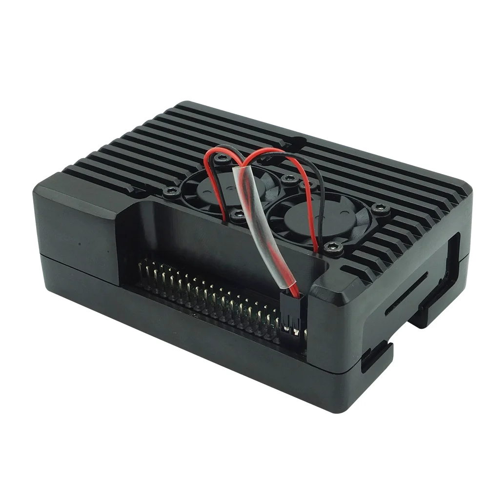 Двойной вентилятор Raspberry Pi 4 Модель B Алюминиевый металлический чехол с супер