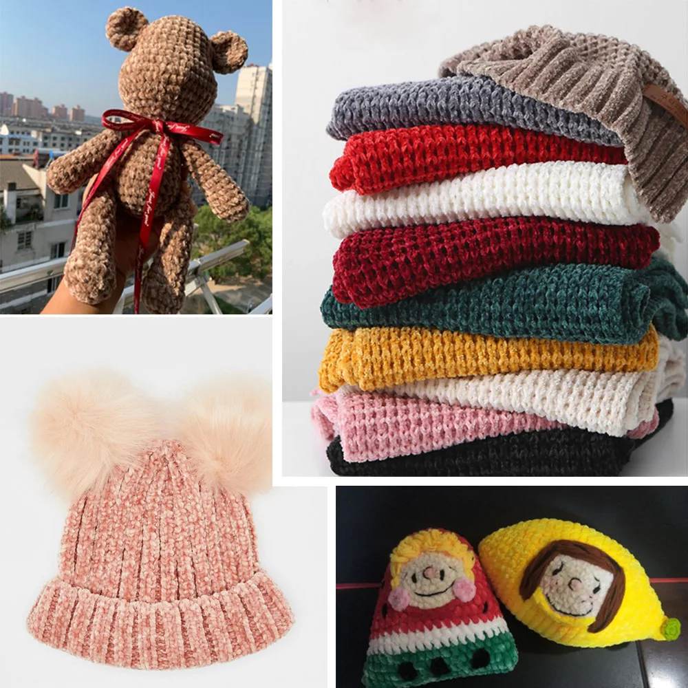 100 г/лот 80 м однотонная мягкая пряжа синель ручное вязание шерстяная толстая для