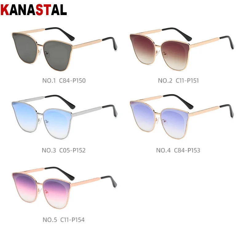 Женские солнцезащитные очки с защитой UV400 от ультрафиолета для девушек кошачьим