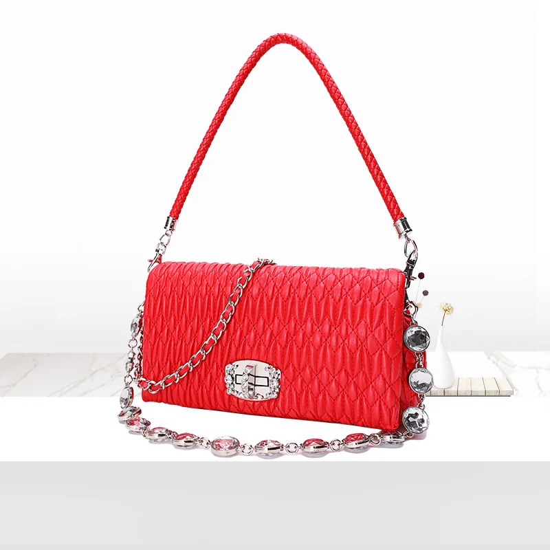 Женские сумки на плечо из овечьей кожи роскошные маленькие дамские сумочки