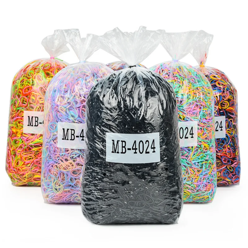 1000 Uds 1,5 cm Color caramelo cuerda de pelo nuevo beb&eacute; ni&ntilde;o TPU pelo soportes de bandas de goma el&aacute;sticos lazo para ni&ntilde;a trenzas regalos accesorios para el cabello-0