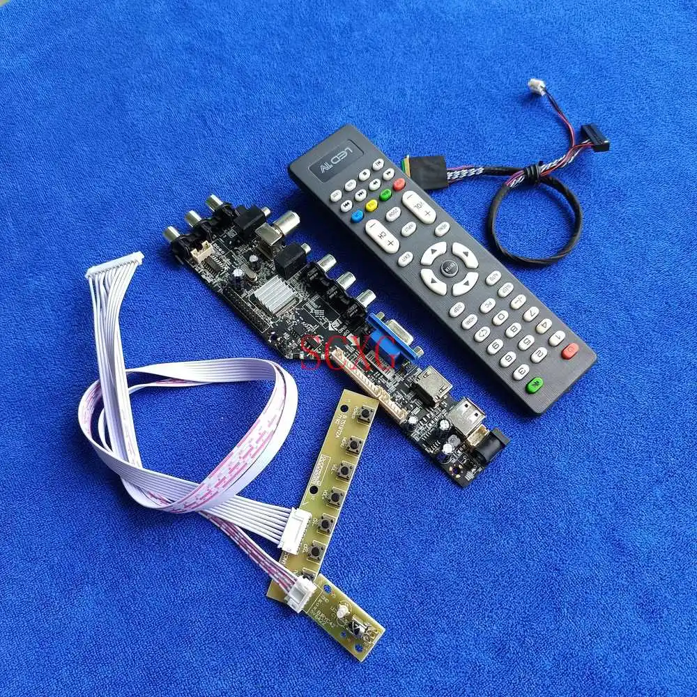 

1366*768 Экран управляющая плата цифровой DVB AV VGA USB HDMI совместимых с Kit 40 контактный LVDS подходит LTN156AT14/LTN156AT15/LTN156AT17 ЖК-дисплей светодиодный