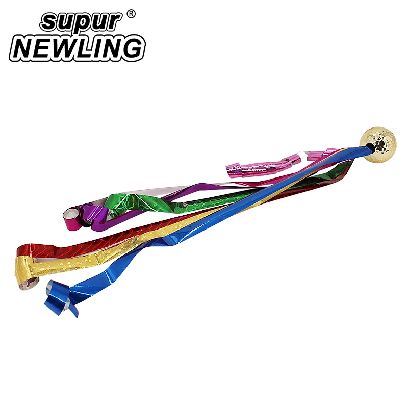 Упаковка 3 шт мячи для гольфа золотые цветные ленты открытие церемонии покрытием