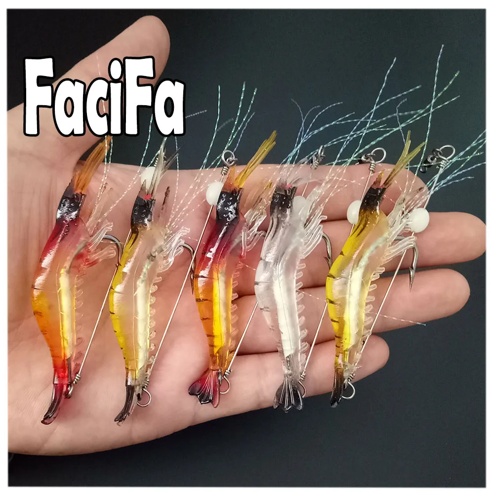 5 шт./партия Мягкая приманка для креветок 9 см 6 г искусственная рыбалки с