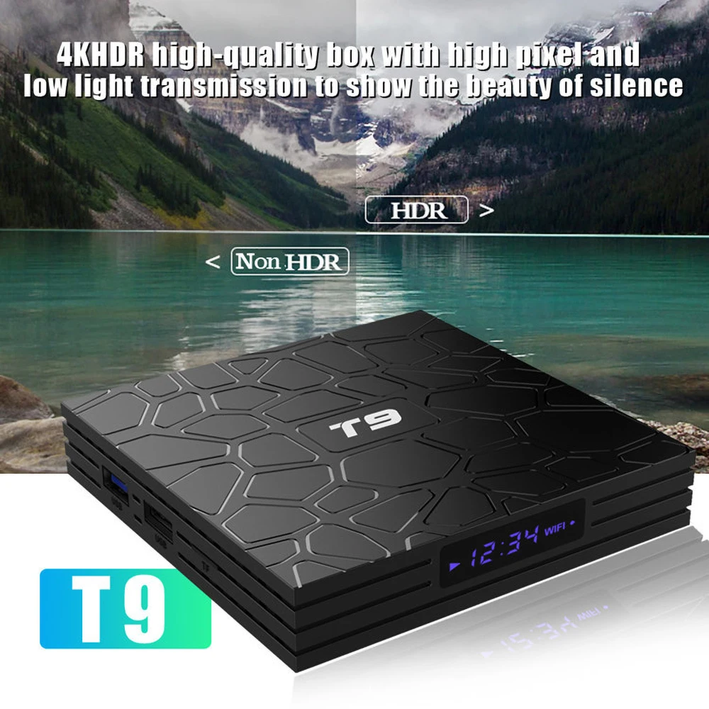 ТВ-Приставка Smart T9 Android 2 4 четырехъядерный процессор RK3318 Гб ОЗУ 64 ПЗУ 3 0G/Φ двойной