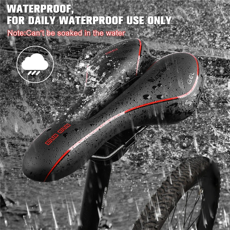 

WEST BIKING Bicycle Saddle Seat Shock Absorbing Hollow PU Leather Cycling Seats Parts Front Seat Cushion MTB Road Bike Saddle