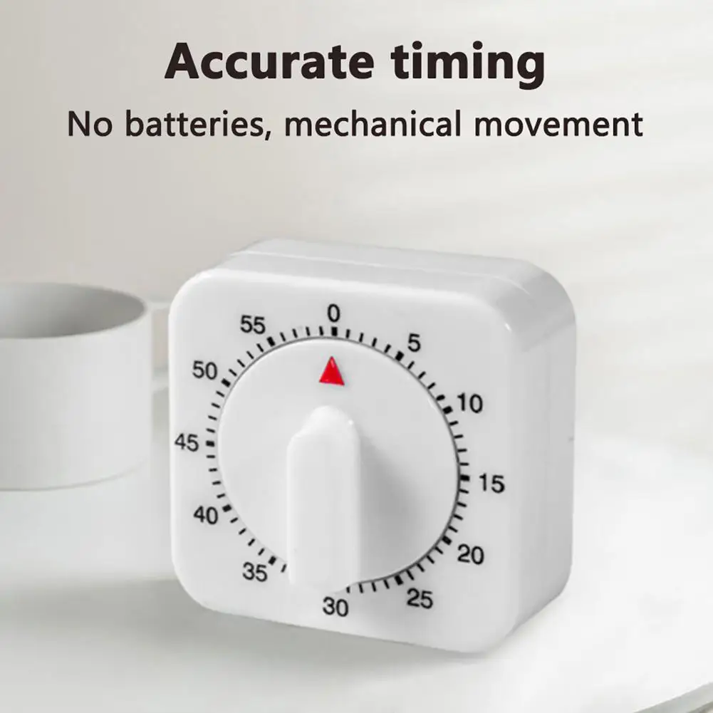 Mechanical Timer Plastic Kitchen Efficient Easy Read Durable Loud Sound | Timers