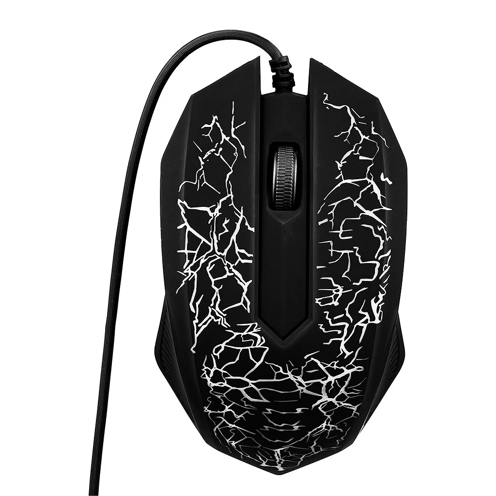 Профессиональная Проводная игровая мышь оптическая USB 2400DPI светодиодный RGB