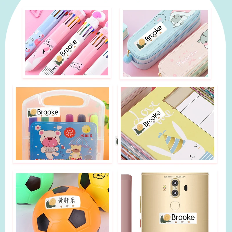 Pegatinas personalizadas impermeables para ni&ntilde;os, etiqueta con nombre, papeler&iacute;a escolar, botella de agua, l&aacute;piz, dinosaurio-4