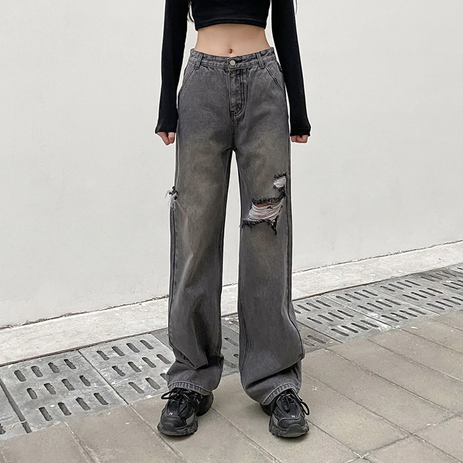 

Sweatpants Women Clothes Pants Streetwear 2021 Summer Fashion Korean Wide Leg Harajuku High Waisted Vintage Trousers