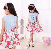 2021 summer family matching dress for women mom and me dress patchwork floral dress for mommy baby girls clothes mother daughter