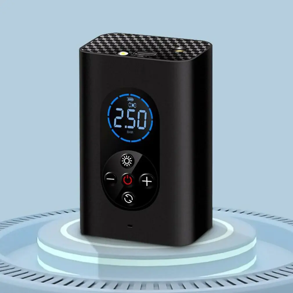 

Portable Cordless Car Air Compressor Motorcycle Balloon Air Pump With LED Light Digital Tire Pressure Monitoring Air Pump
