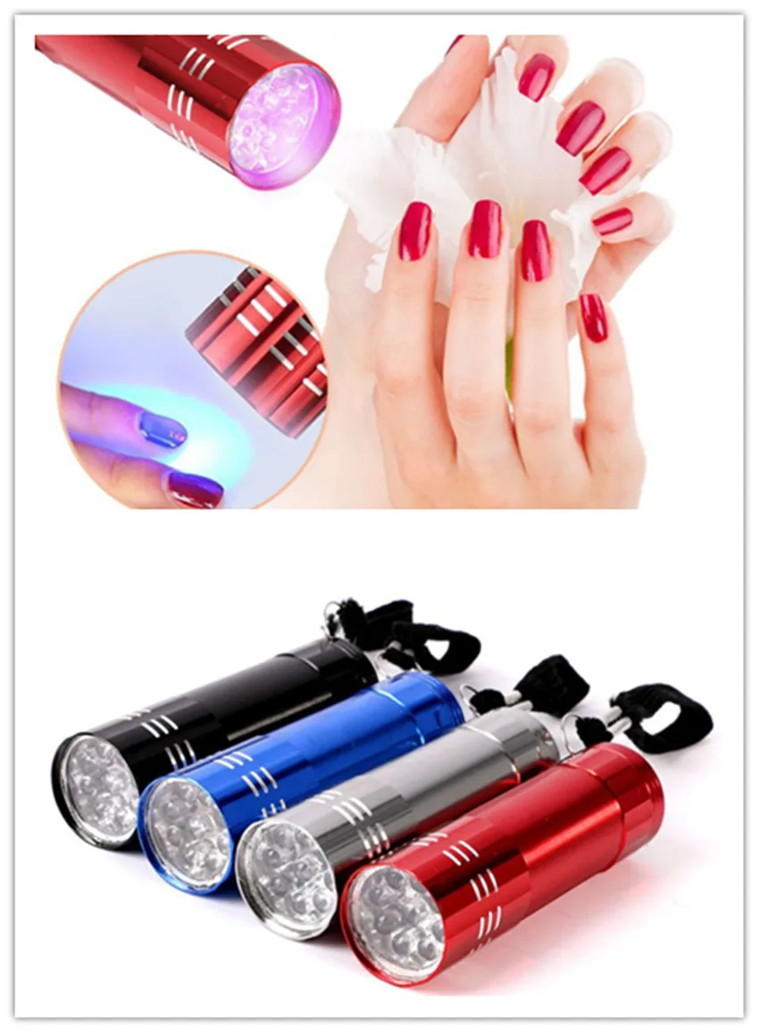4 вида цветов для дизайна ногтей мини светодиодный фонарик УФ-лампа портативная