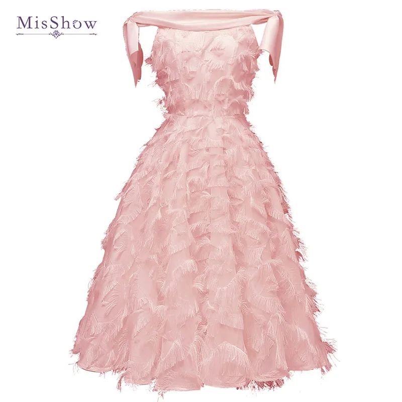 Элегантное коктейльное платье с вырезом лодочкой розовое короткое Бордовое