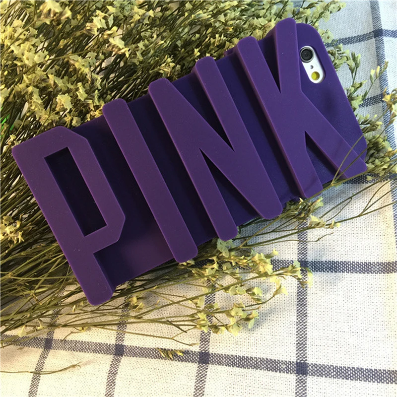 Модные 3D Розовый Виктория Мягкий силиконовый чехол из ТПУ для Apple iphone 7 plus