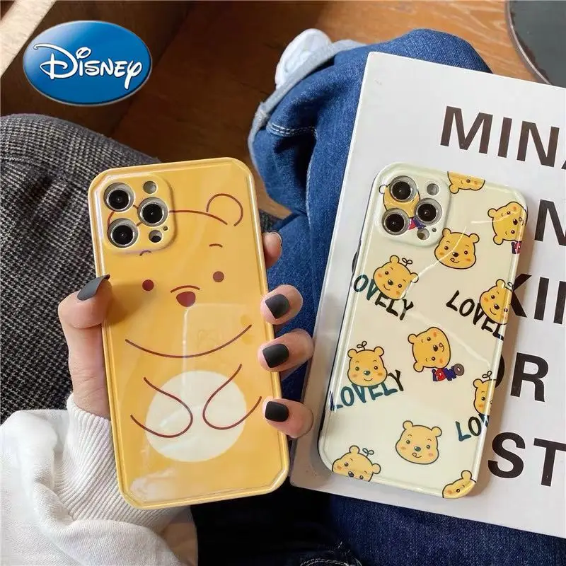 

Disney Winnie The Pooh for IPhone 7/8P/X/XR/XS/XSMAX/11/12Pro Blu-ray Personalized All-inclusive Phone Case