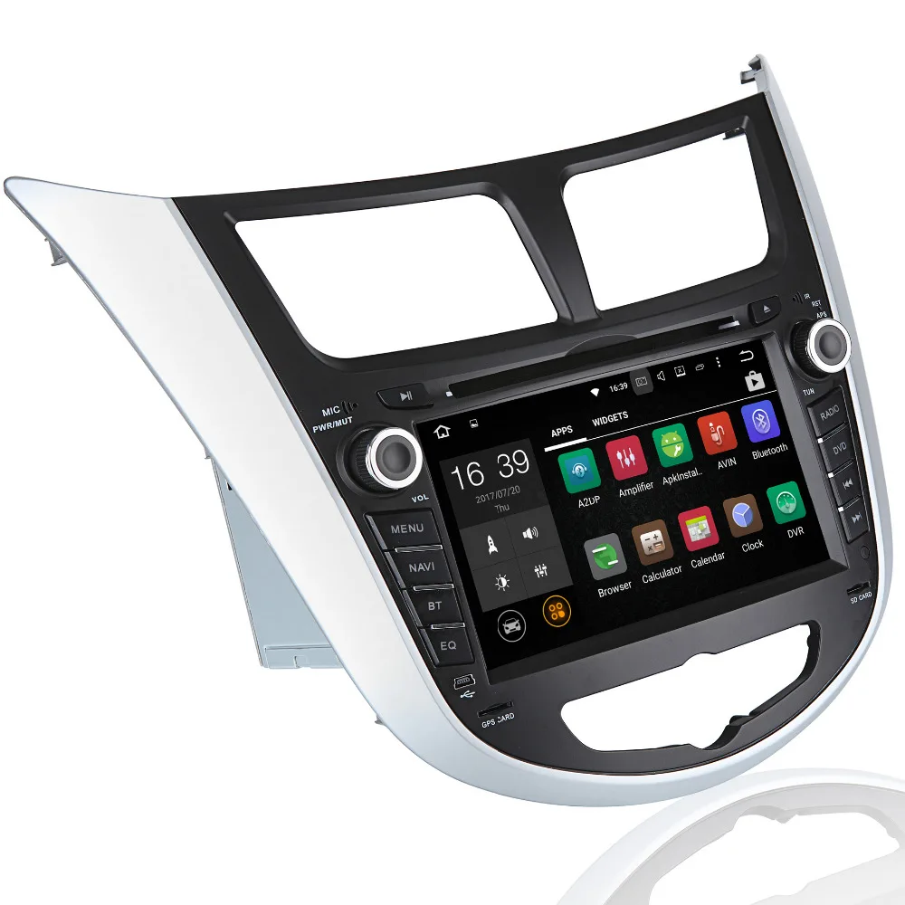 Четырехъядерный 2G RAM Android 7 1 автомобильный DVD плеер для Hyundai Solaris Verna Accent