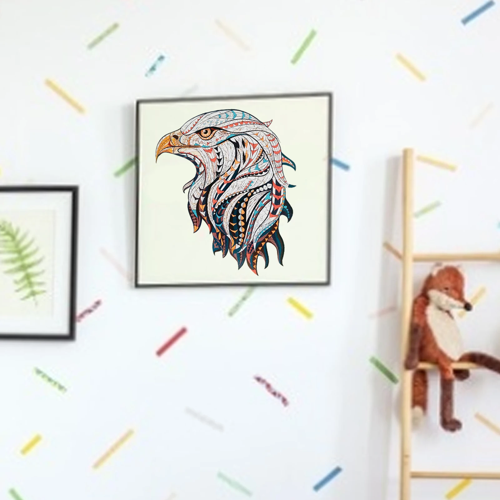 

DIY Wooden Jigsaw Puzzle Colorful Eagle-Shaped Animal Puzzle Toy For Adults Children Christmas Gift Jigsaw Puzzle