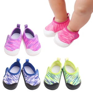 Спортивная обувь для мальчиков и американских кукол, фиолетовая парусиновая обувь, кроссовки, детские игрушки, аксессуары, кукла 18 дюймов, подарок g178, 43 см