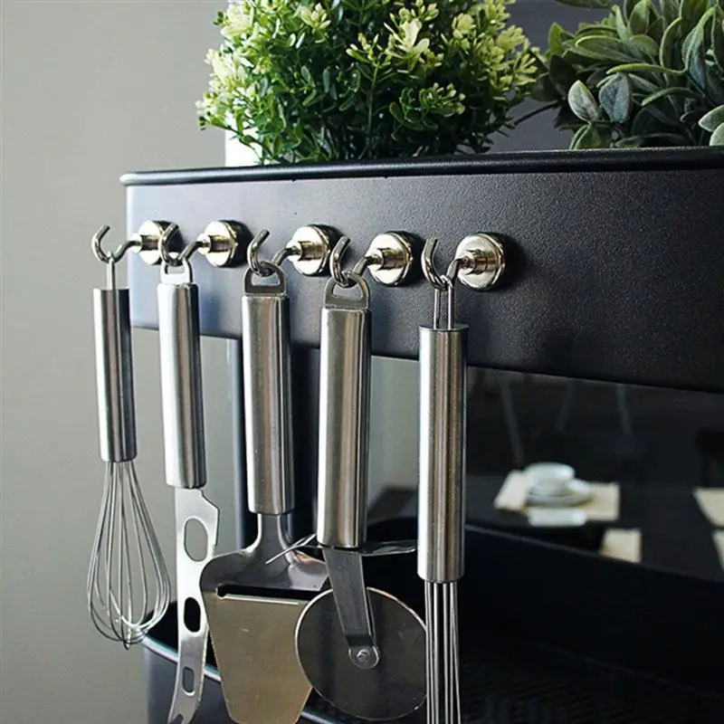 

10pcs Super Strong Magnetic Hooks Hanger Magic Wall Door Hook Strong Mini Heavy Duty Hook Holder For Home Storage Organization