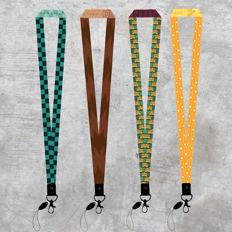 

Anime Demon Slayer Kimetsu no Yaiba Mobile Phone Lanyards Cool Neck Strap ID Card Holder Lanyard For Keys DIY Hanging Rope