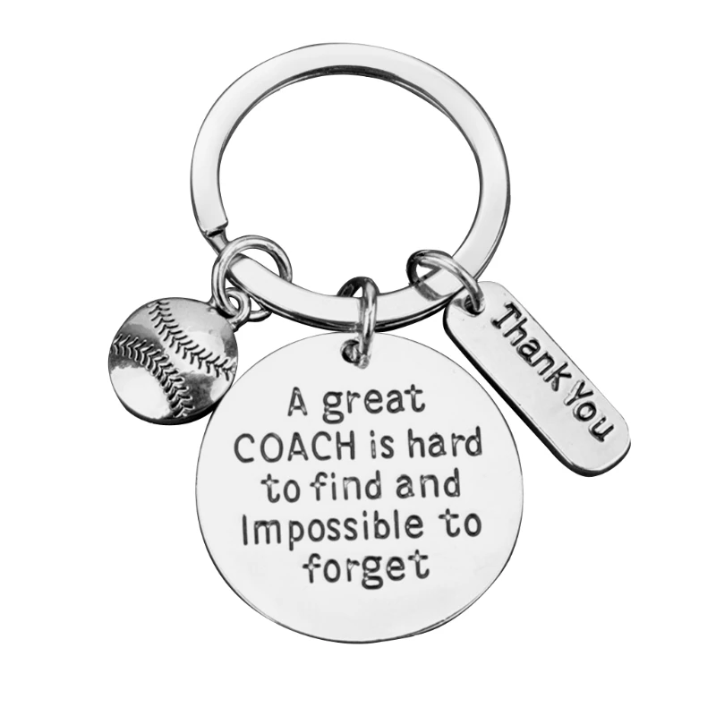 Coaches Keychain Great Coaches is Hard to Find Key Ring Spor