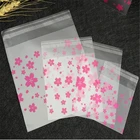 100 шт. подарочная упаковка мешок Пластик печенье для упаковки хлеба для выпечки вишня в цвету конфеты пакет для печенья вечерние свадебные dec