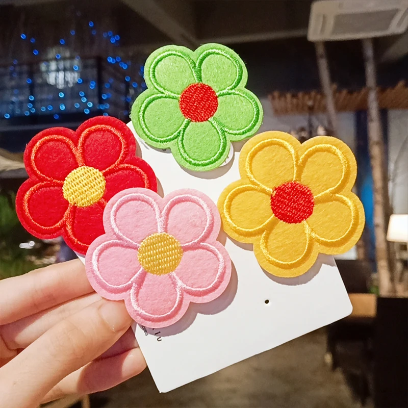 Тканевые красные розовые зеленые желтые оранжевые Цветочные головные уборы