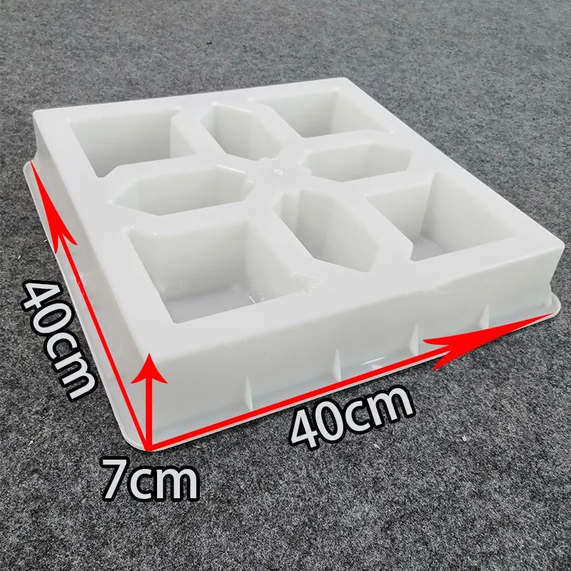 Цементные античные кирпичные формы квадратное окно для сада кирпичные формы 3D резьба противоскользящие бетонные пластиковые формы для керамической плитки 40x40x7cm