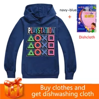 2021 summer children hoodies ps playstation logo basic kid long sleeves printed boy clothes hipster girls clothes send dishcloth