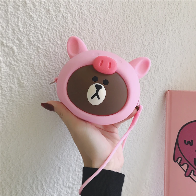 purse Новинка, силиконовый женский кошелек с мультяшным рисунком, мини круглый кошелек с карманом для монет, женские сумки, держатели для карт, роскошный брендовый прозрачный кошелек - Цвет: purse