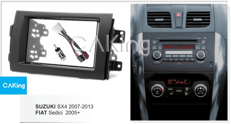Автомобильная фасция радио Панель жгут для SUZUKI SX4 2007 2014/FIAT Sedici 2006 2014 комплект
