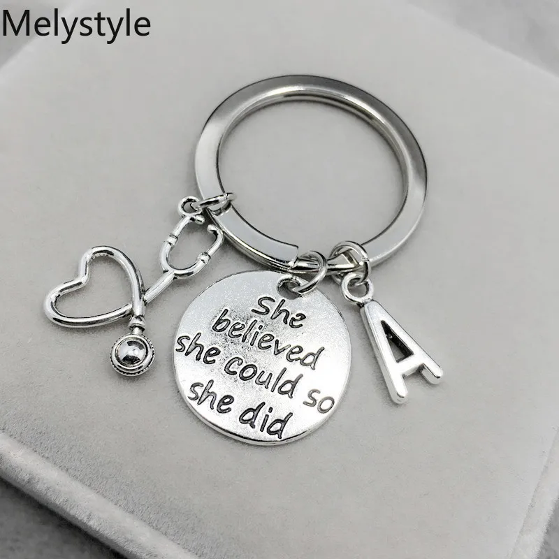 Брелок для ключей с вдохновляющей медсестрой подарок она верила что сможет так