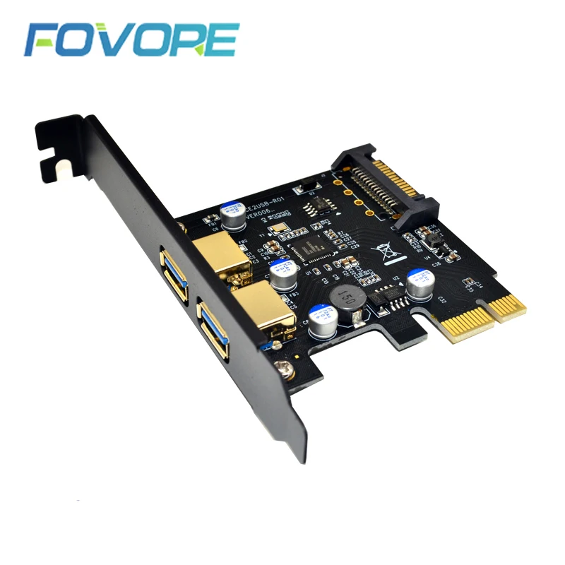 USB 3 0 PCI E USB3 карта адаптер 5 Гбит/с PCIE 2 портами плата Express карты расширения SATA