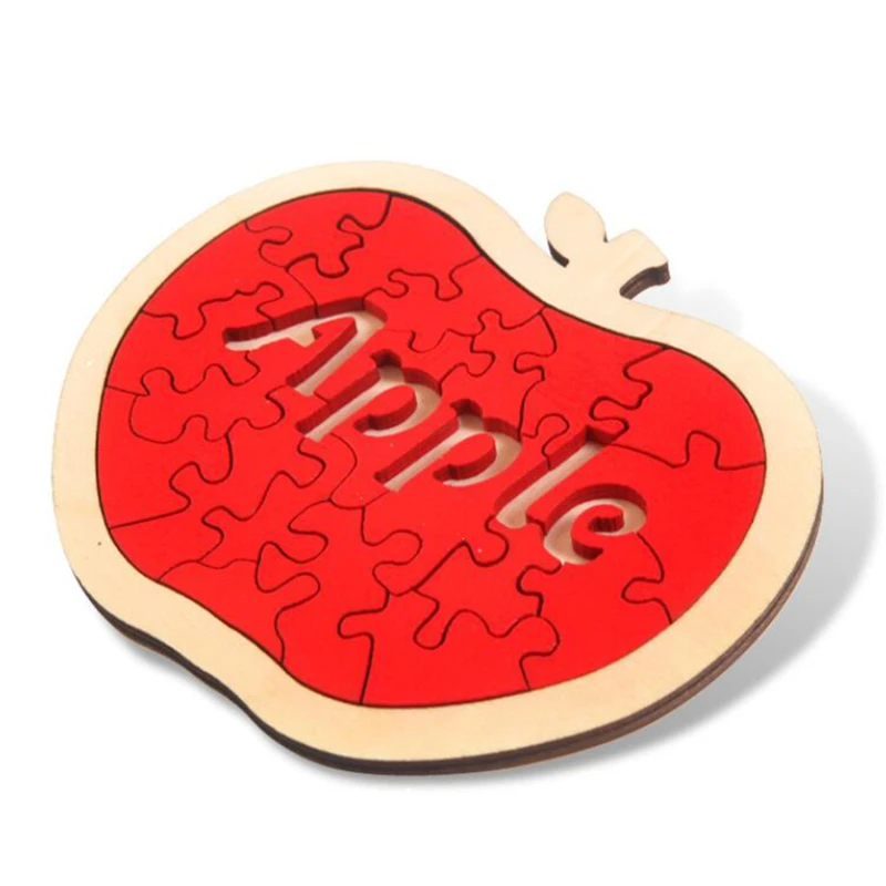 

Новые Детские деревянные игрушки, Необычные красные яблоки, 3D головоломки, деревянные детские игрушки для дошкольного возраста, обучающие ...