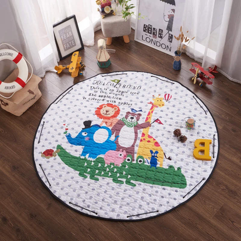 2020 высококачественный мультяшный игровой коврик с рисунком зоопарка сумка для