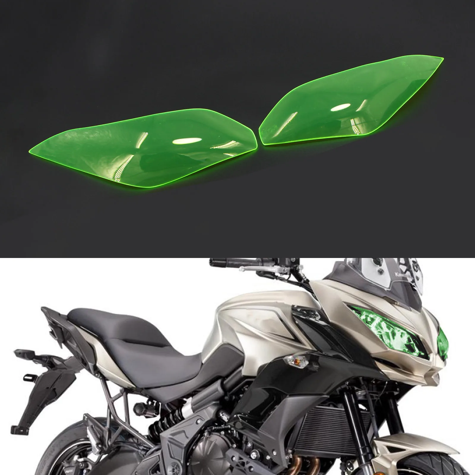 Artudatech-Protección de lente de faro delantero, accesorios de motocicleta para Kawasaki Ninja 300, Versys650, 2015-2017