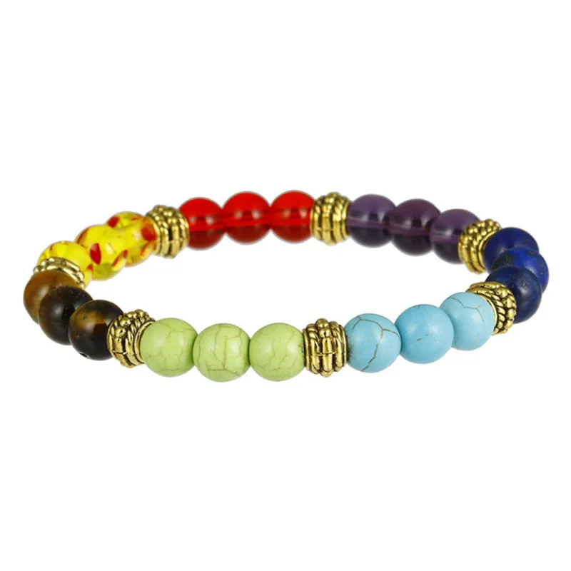 Dorp Shipping Natural Stone Beads Bracelets for Women Men Yoga Buddha Player 7 Chakra Bracelet femme Jewelry Christmas Gifts | Украшения и