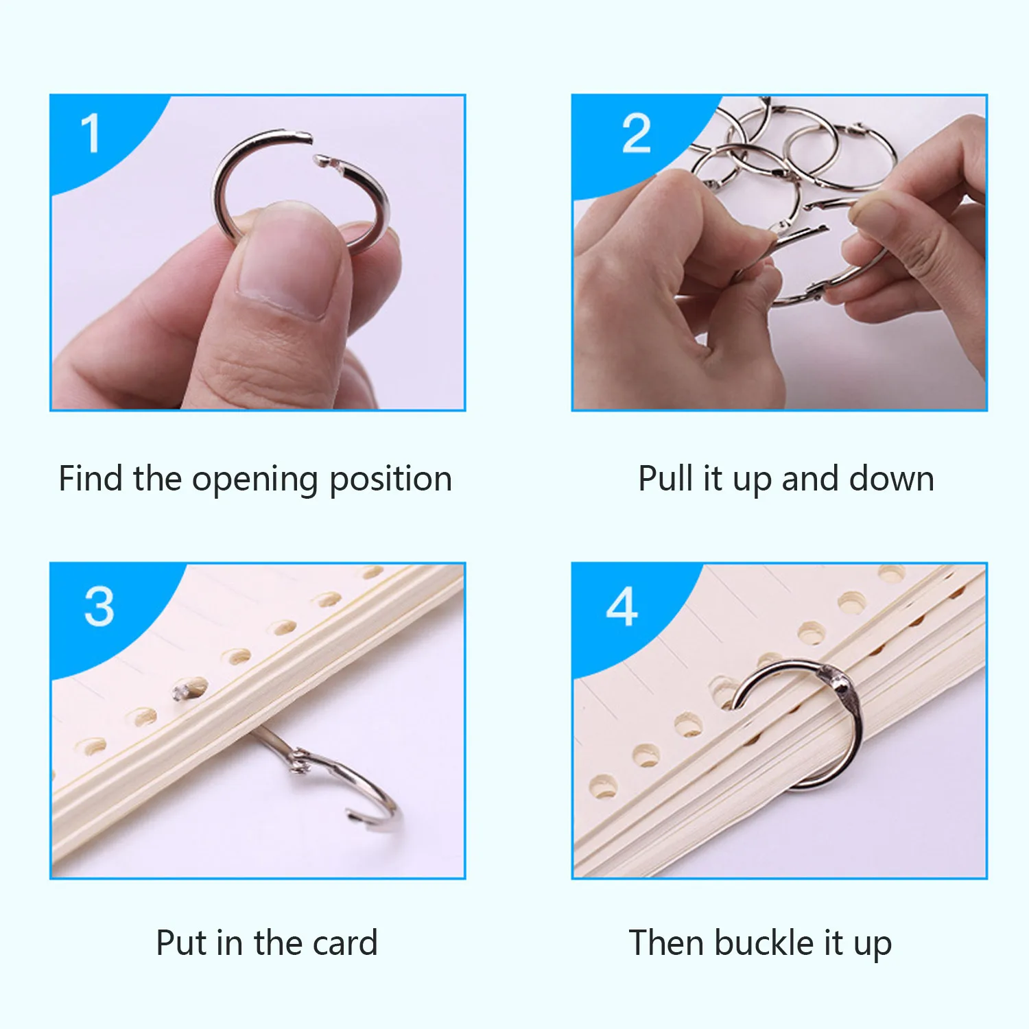 150 шт. металлические кольца-занавески для альбомов 20/30/40 мм | Канцтовары офиса и