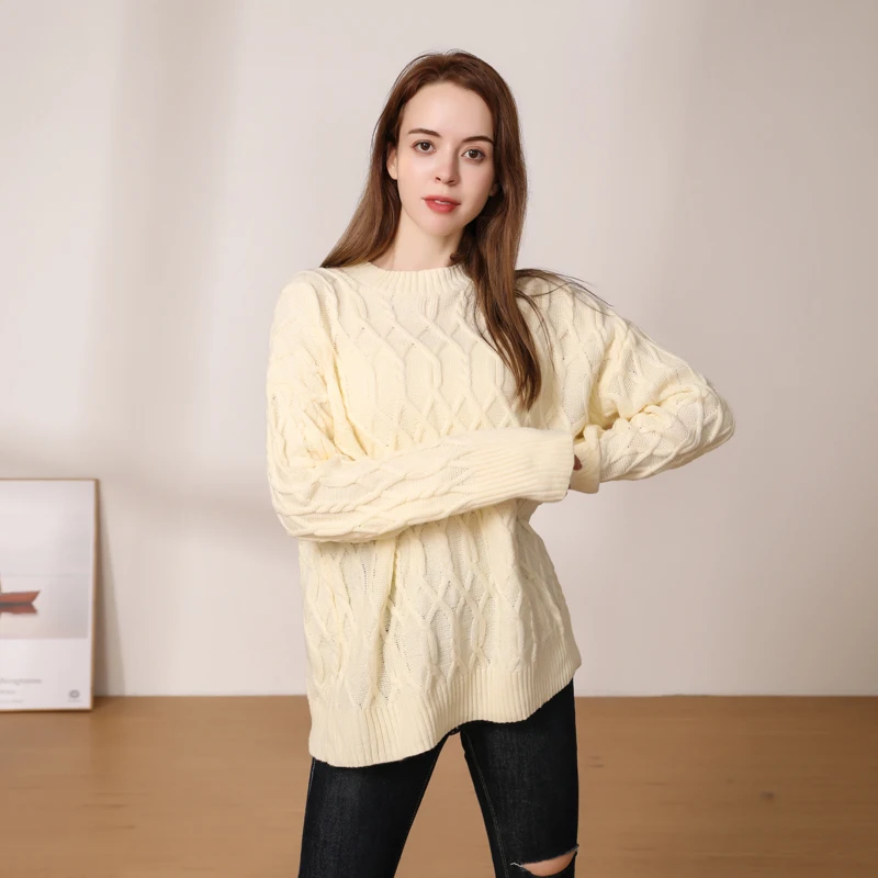 

Tops Ladies Pullover Long Sleeve Top Style Female Woman Jumper 2022 Outerwear Women's Sweater Clothing Basic Korean Fashion