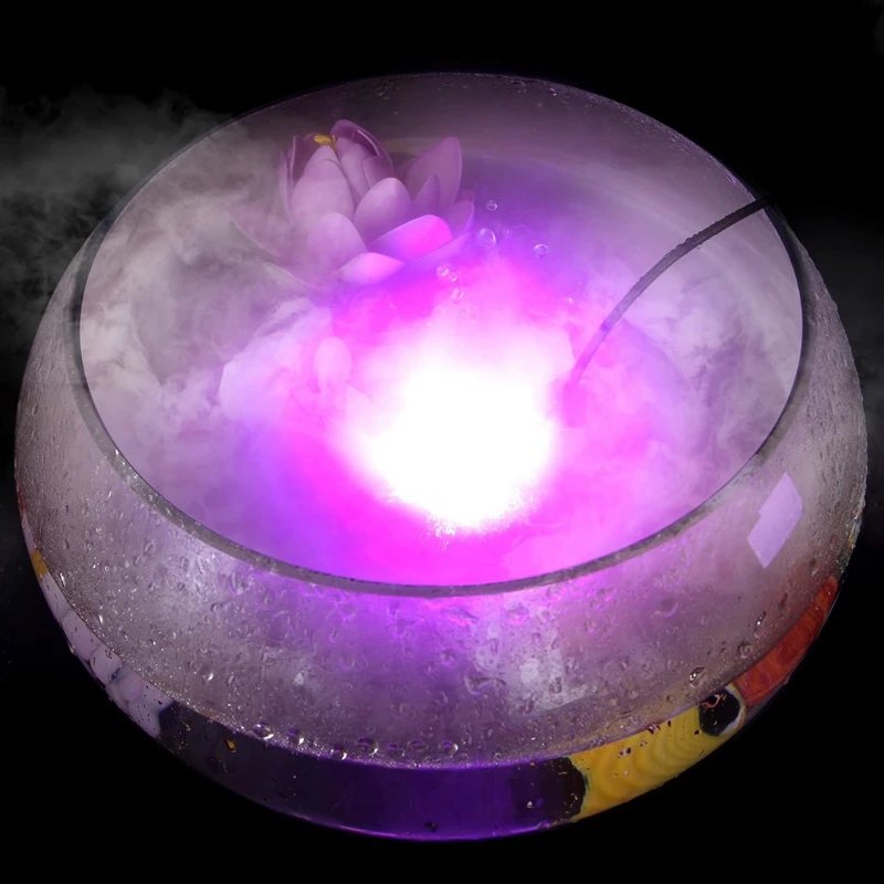 

Mist Maker Fogger Water Fountain Pond Fog Machine Atomizer Air Humidifier with 12 LED Light Color Change US Plug