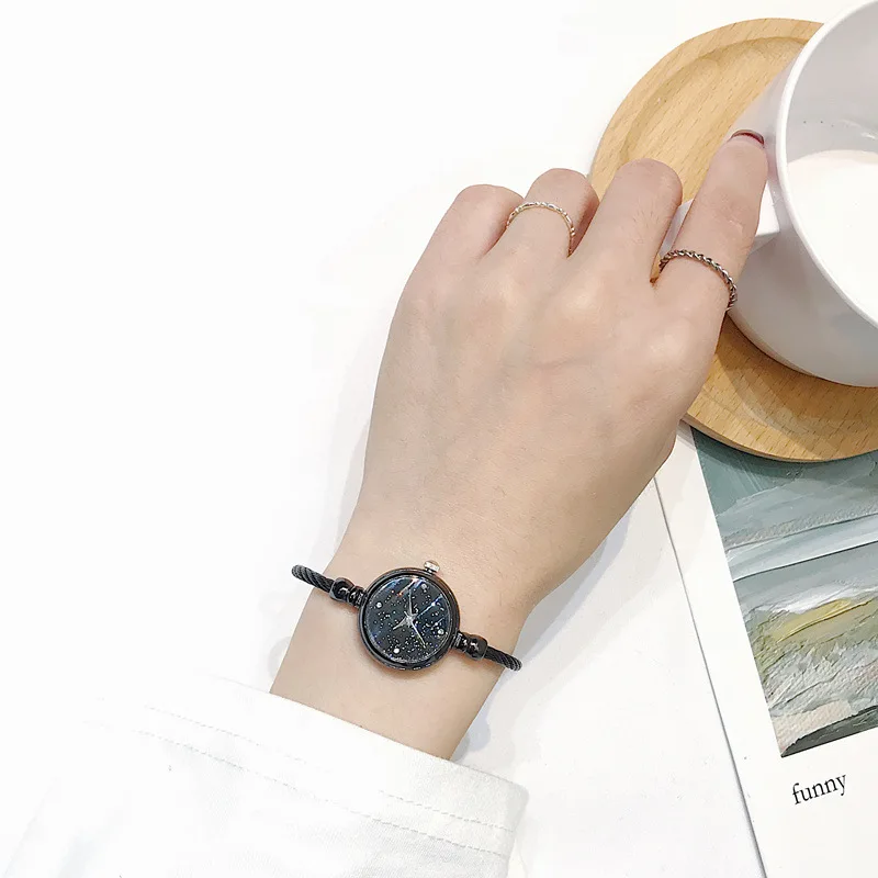 

Fashion Starry Sky Watches Women Shine Diamond Elegant Ladies Quartz Bracelet Bangle Watches Women Small Watches reloj mujer