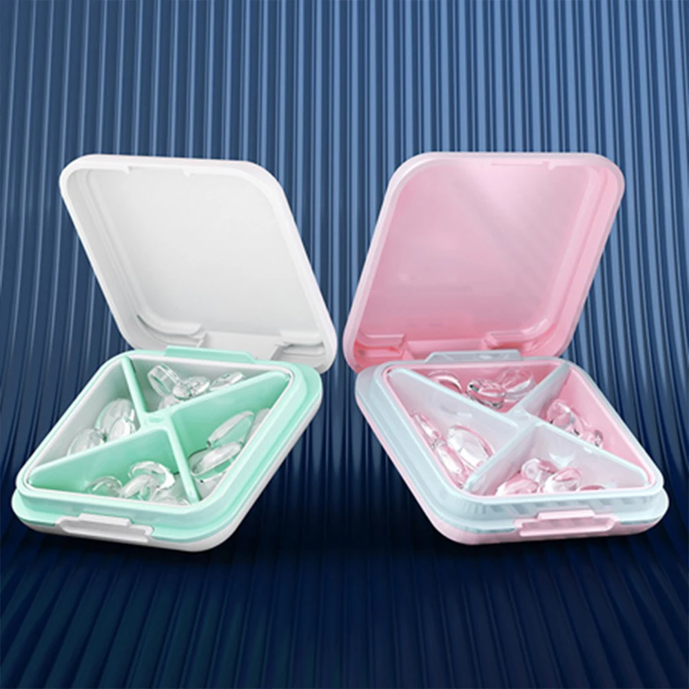 Водонепроницаемый пластиковый бокс с 4 отделениями для хранения лекарственных