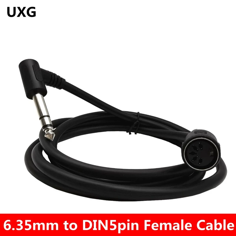 

Аудиоразъем 20 см, 150 см, 90 градусов, под прямым углом, 6,35 мм, 6,5, стерео, 1/4 дюйма, штекер для 5-контактного миди-DIN, гнездовой Электрический аудио...