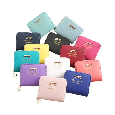 

Mini Coin Purse and Wallet for Women Summer Harajuku Vogue Small Handbags Solid Color Fashion Pu Leather Billeteras Para Mujer