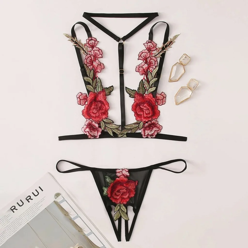 Нижнее белье порно комплект бюстгальтера 2020 новые стринги красный черный с