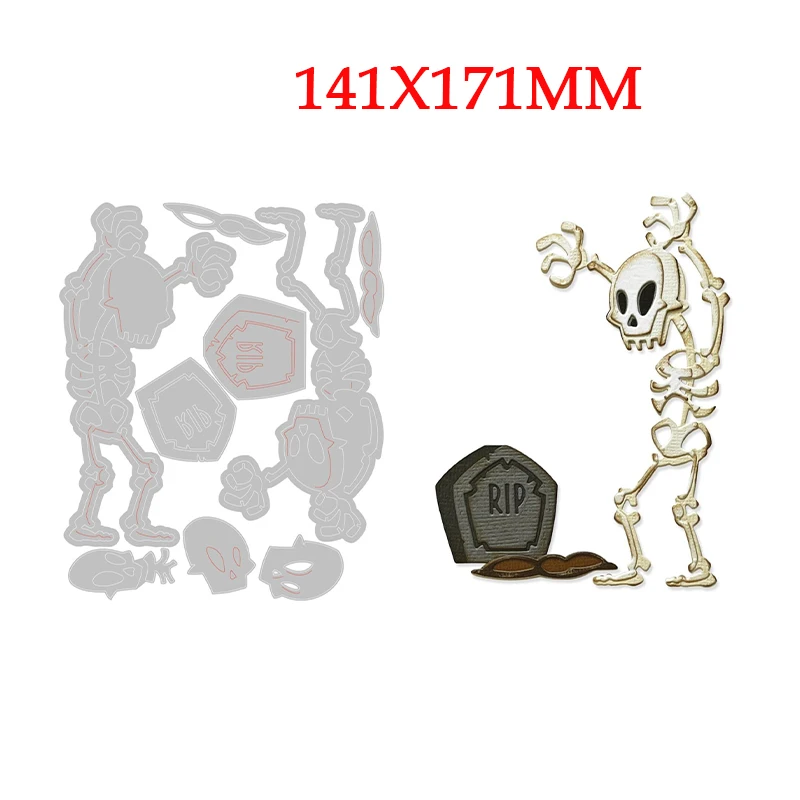 

Halloween Skeleton Metal Cutting Dies Stencils for DIY Scrapbooking Photo Album Decorative Embossing Paper Cards New Arrived