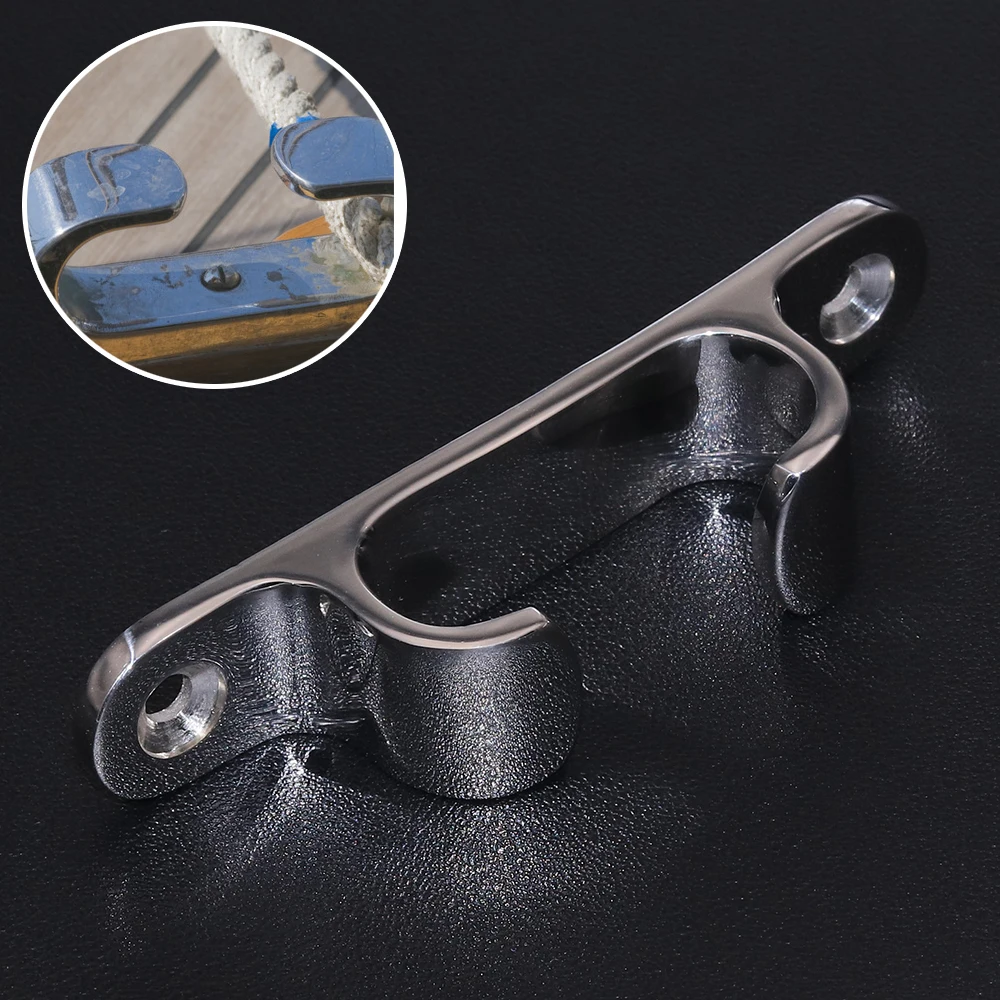 

JEAZEA 4" 6" Boat Yacht 316 Stainless Steel Straight Fairlead Bow Chock Fair Lead Line Deck Cleat Hardware for Sailing Marine