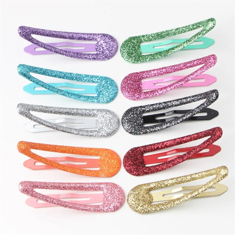 

20Pcs/Lot Fashion Shining Hair Accessories Solid Candy Color Powder Hairclip Dripping Hair Clip Barrettes Hair Clips For Girls
