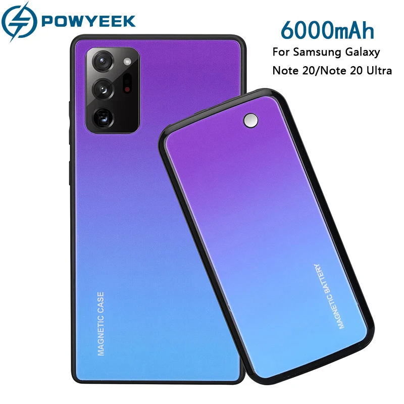 

6000mAh Battery Charger Case For Samsung Galaxy Note 20/Note 20 Ultra External battery Magnetic Wireless charger Power Bank Case